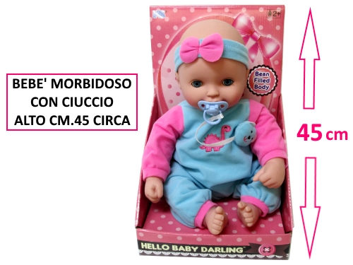 Giocattoli online BAMBOLOTTO MORBIDO CIUCCIO CM.45 91301 ASSORTITO